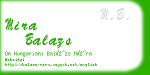 mira balazs business card